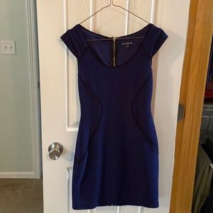Short sleeved navy dress from Express